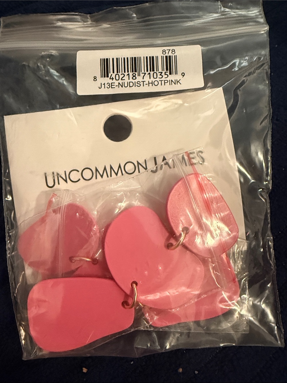 Uncommon James Pink Linked Geometric Drop Earrings